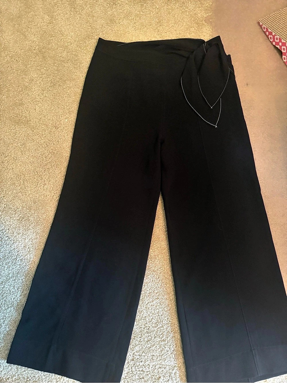cinq à sept Lilas Pant Tie-Front Flare Pants Black Size 8